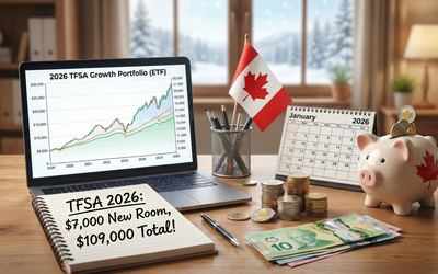 Picture showing the updated total TFSA contribution room after 2026 adding $7,000 to the limit.